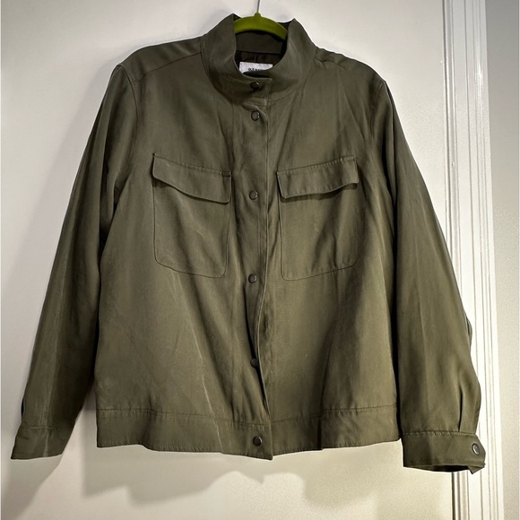 Old Navy Casual Utility Military Jacket Army Green Women's Size 2X Snap Closure. - Picture 2 of 13